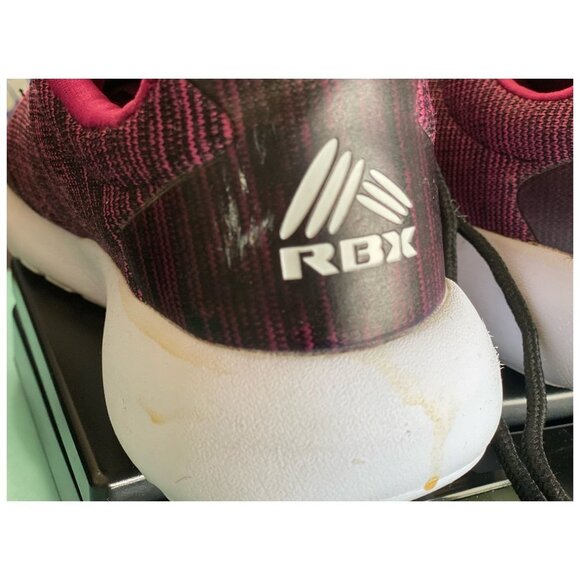 RBX Rayna Black/Pink Flyknit Running Cross Trainer Sneakers Womens Sz 8.5 - Picture 9 of 9